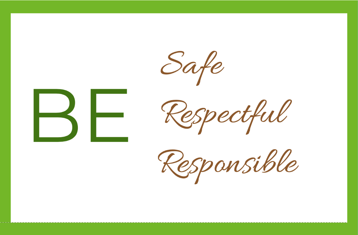 Be Safe, Be Respectful, Be Responsible
